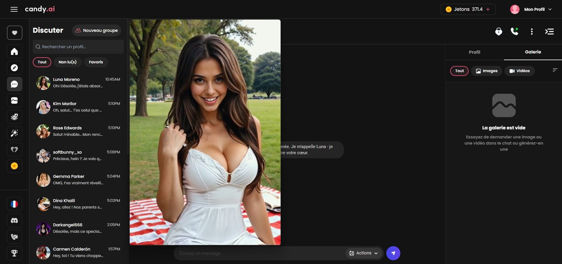 Candy chat with Luna