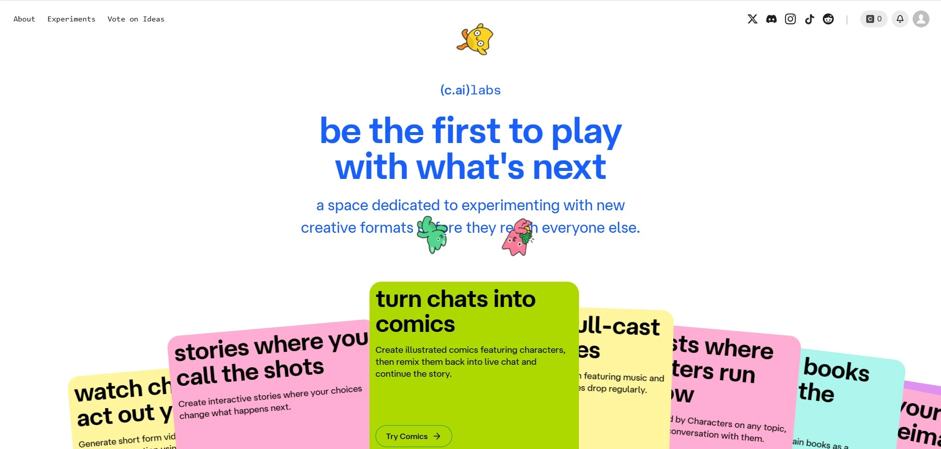 Character AI Labs visual and audio generation
