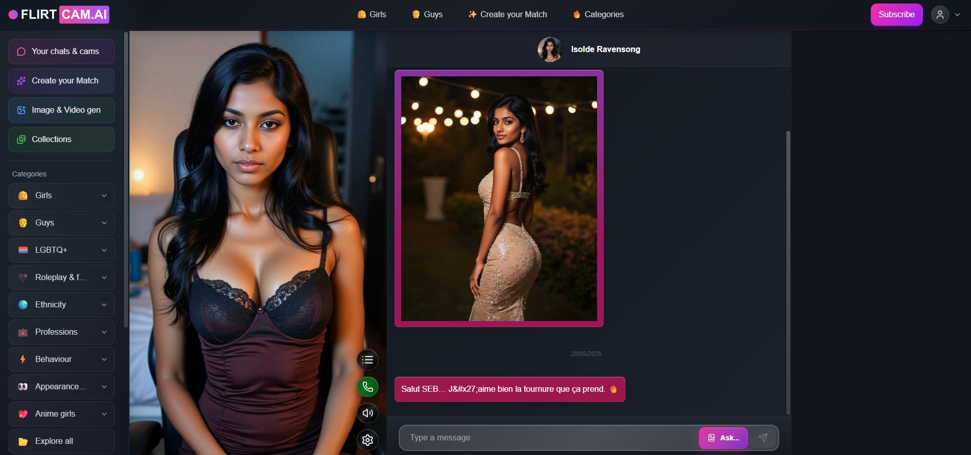 FlirtCam.AI review — final character validation