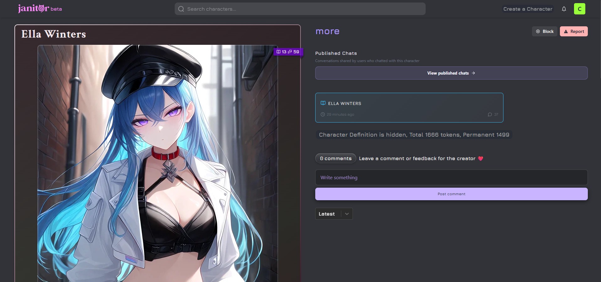 Roleplay conversation on Janitor AI