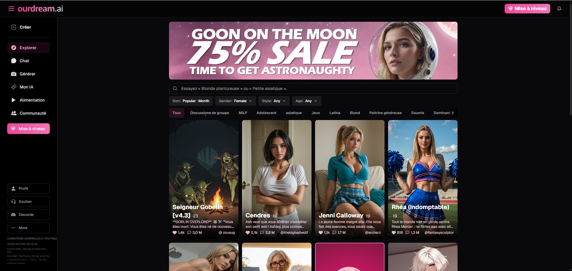 OurDream Explore community creators