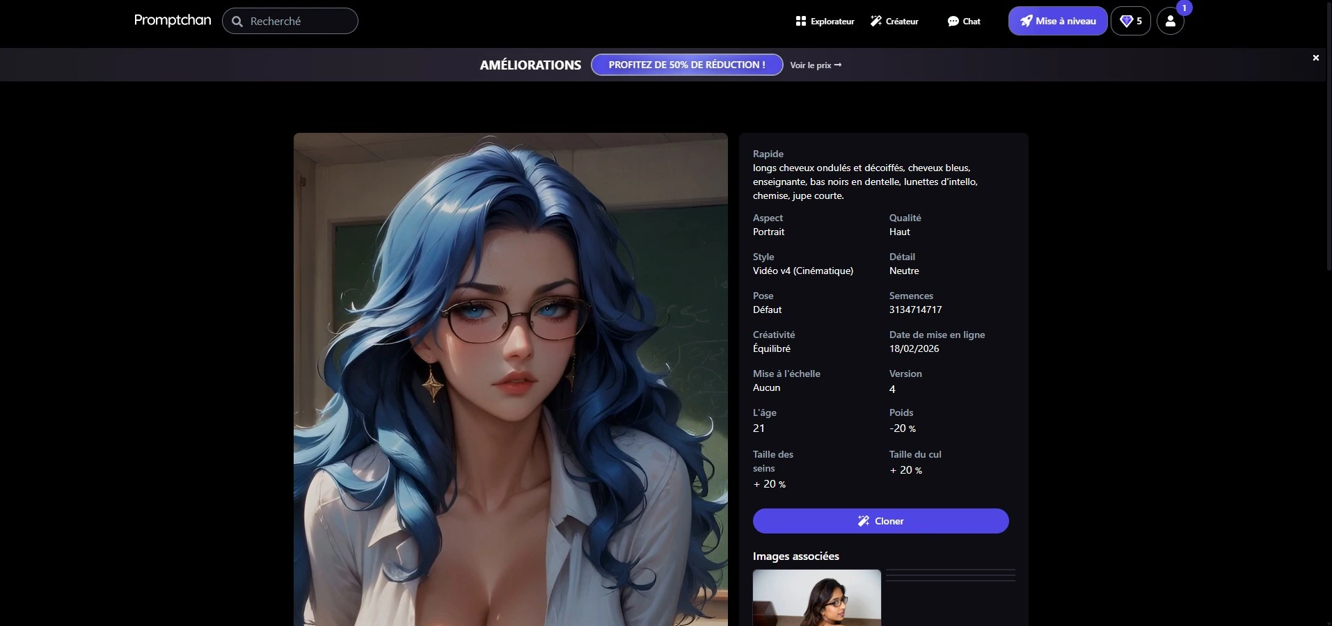 Promptchan Explore anime with visible prompts