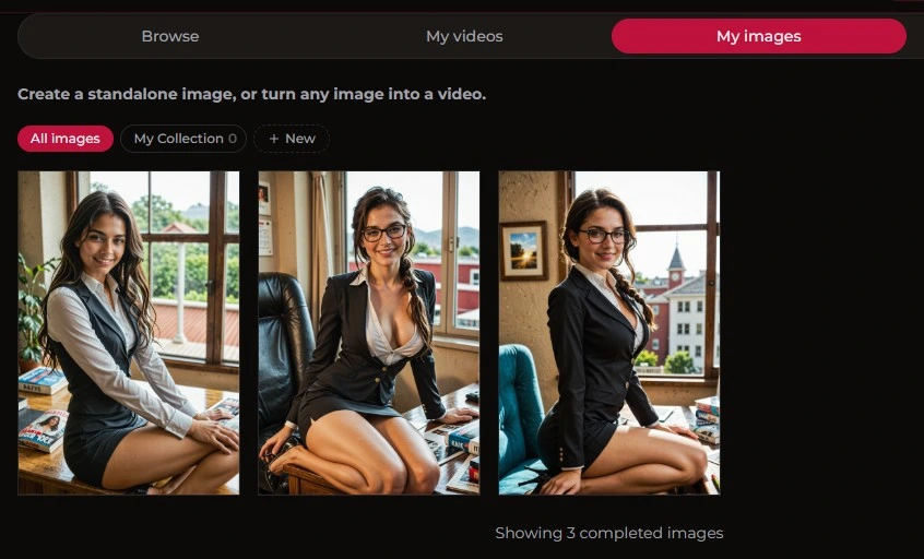 Xotic AI — sample AI-generated images, photorealistic